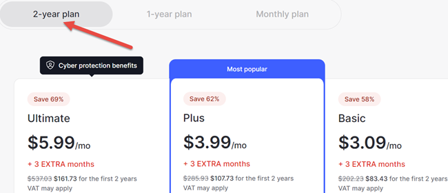 NordVPN 2-year Plan Pricing