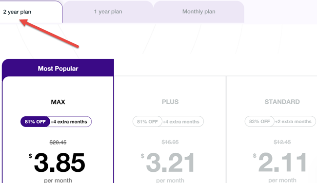 PureVPN 2-year Pricing Plan